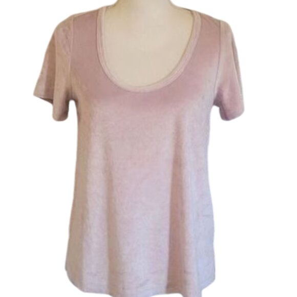 Pure + Good By Anthropologie Weekend Velvet Short Sleeve Tee - Picture 2 of 7